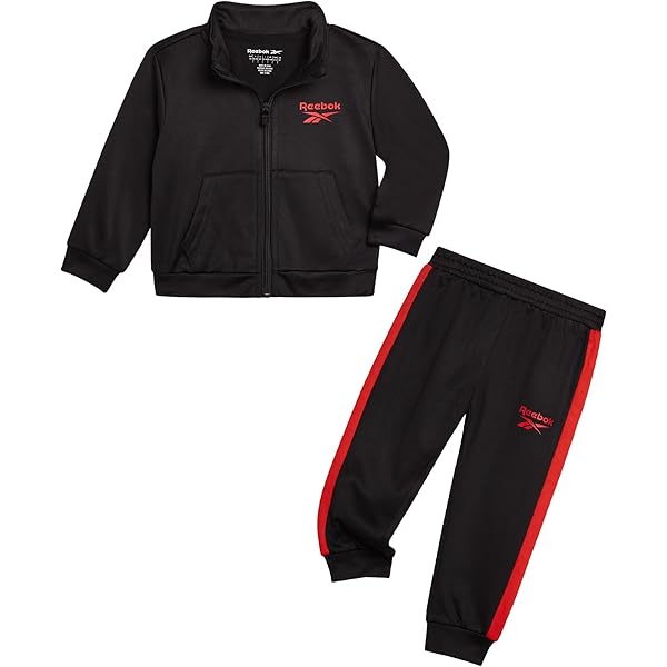 Amazon.com: Reebok Boys Tracksuit Set - 2 Piece Athletic Tricot